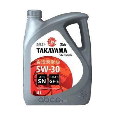 Масло моторное Takayama Motor Oil 5W-30 4 л купить 2 584 ₽