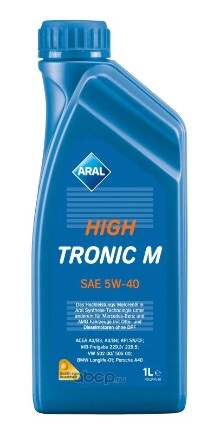 Масло моторное ARAL High Tronic M 5W-40 синтетика 1 л купить 1 813 ₽