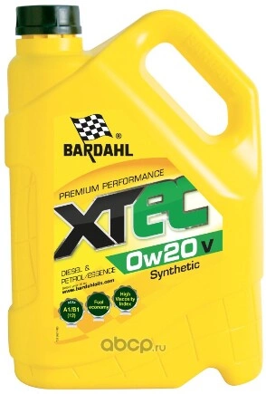 Масло моторное Bardahl XTEC 0W20 V C5 (A1B1) VOLVO синтетическое 5 л купить 7 475 ₽