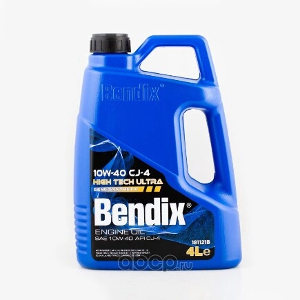 Масло моторное BENDIX HIGH TECH ULTRA CJ-4 10W-40 полусинтетическое 4 л купить 1 652 ₽