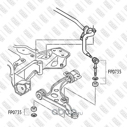 Тяга переднего стабилизатора L=R CITROEN Jumper/FIAT Ducato/PEUGEOT Boxer all Bus 9 FIXAR купить 611 ₽