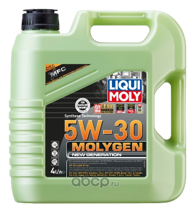 Масло моторное LIQUI MOLY Molygen New Generation 5W-30 синтетическое 4 л купить 6 735 ₽