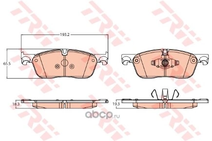 Колодки передние LAND ROVER TRW купить 6 512 ₽