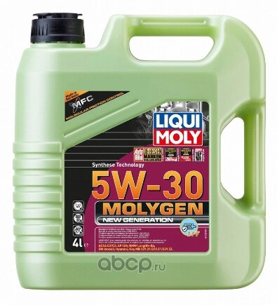 Масло моторное Liqui moly Molygen New Generation DPF 5W-30 синтетика 4 л купить 5 839 ₽