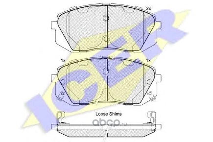 Колодки передние HYUNDAI ix35/KIA Sportage III /Type Sumotomo ICER купить 1 674 ₽