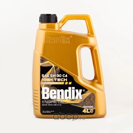 Масло моторное BENDIX HIGH TECH 5W-30 синтетическое 4 л купить 2 196 ₽