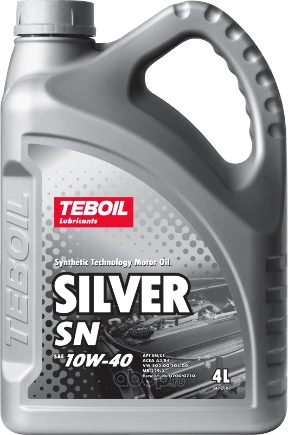 Масло моторное TEBOIL Silver SN 10W-40 полусинтетическое 4 л купить 1 644 ₽