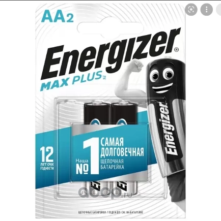 Батарейка алкалиновая Energizer Max Plus AA 1,5V упаковка 2 шт. купить 315 ₽