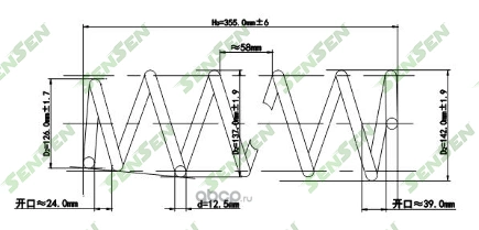 Пружина подвески задней renault duster 4x4 10- SENSEN  купить 1 009 ₽