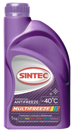 Антифриз Sintec MULTIFREEZE G12 готовый -40C сиреневый 1 кг купить 183 ₽