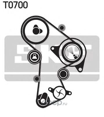 Ремкомплект ГРМ VAG A1/A3/A4/Fabia/Yeti/Golf VI/Passat B7/T5/z=160 SKF купить 15 079 ₽