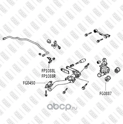 Тяга стабилизатора задняя левая HONDA CRV II 02-06 FIXAR купить 594 ₽