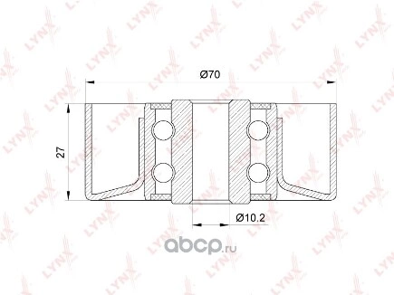 Ролик направляющий приводной LYNXauto купить 1 427 ₽