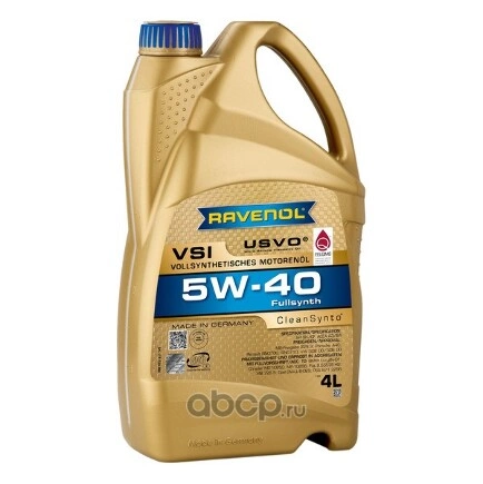 Масло моторное Ravenol VSI 5W-40 синтетическое 4 л купить 8 258 ₽