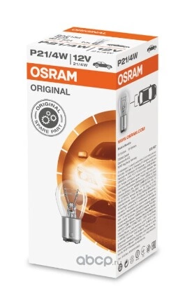 Лампа 12V P21/4W 21/4W BAZ15d OSRAM ORIGINAL LINE 1 шт. картон купить 116 ₽