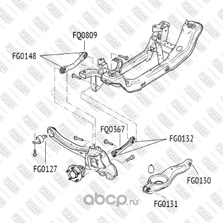 Рычаг задней подвески L=R FORD Focus II/C-Max/MAZDA 3/VOLVO S40 II FIXAR купить 1 128 ₽