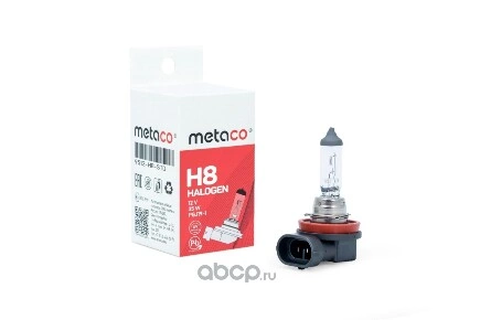 Лампа 12V H8 35W PGJ19-1 Metaco 1 шт. картон купить 302 ₽