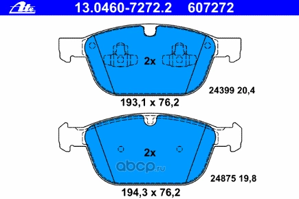 Колодки передние VOLVO XC 60 10-> ATE купить 10 687 ₽