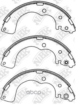 Колодки барабанные NIBK купить 4 925 ₽