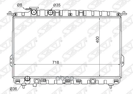 Радиатор HYUNDAI SONATA (TAGAZ) 2.02.42.52.7 HYUNDAI XG 2.5 98-(трубчатый) SAT купить 6 600 ₽