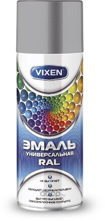 Эмаль универсальная RAL, серый (RAL 7040), аэрозоль 520 мл VIXEN купить 254 ₽