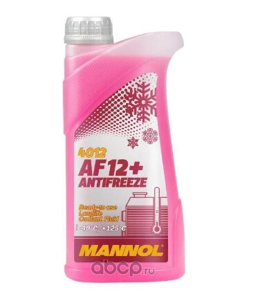 Антифриз MANNOL AF-12 Longlife G12 готовый -40C красный 1 л купить 327 ₽