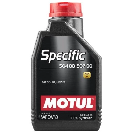 Масло моторное Motul Specific 504 00/507 00 0W-30 синтетическое 1 л купить 2 223 ₽