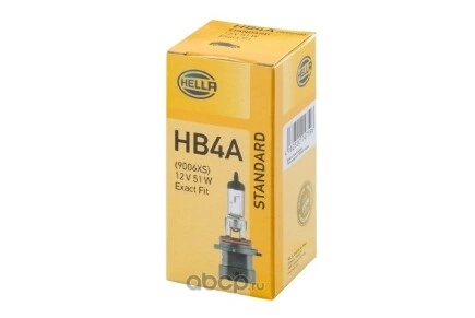 Лампа 12V HB4A 51W HELLA Standart 1 шт. картон купить 354 ₽