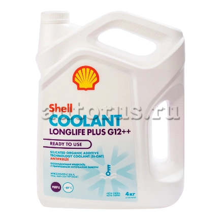 Антифриз SHELL Coolant Longlife Plus G12++ готовый -40C лиловый 4 кг купить 1 365 ₽