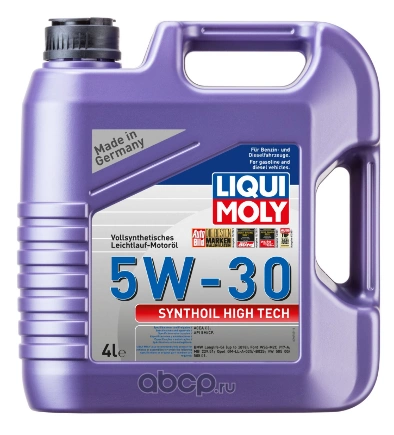 Масло моторное LIQUI MOLY Synthoil High Tech C3 5W-30 синтетическое 4 л 20958/9076 купить 7 938 ₽