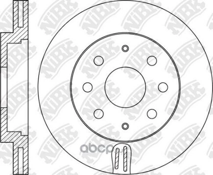 Диск тормозной передний OPEL CORSA D NIBK купить 4 722 ₽