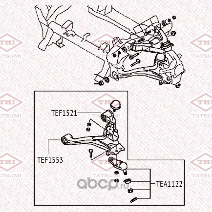 Сайлентблок переднего нижнего рычага передний TATSUMI купить 660 ₽