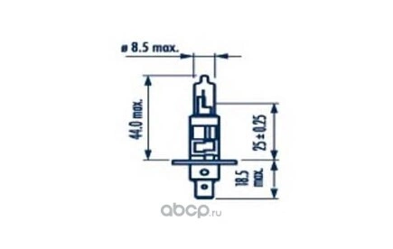 Лампа галогеновая  H1 P14,5s 24V 70W 1 шт. купить 235 ₽