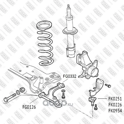 Опора шаровая L=R (нижний рычаг) CITROEN Jumper/FIAT Ducato/PEUGEOT Boxer all Bus 9 FIXAR купить 1 155 ₽