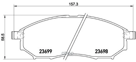 Колодки дисковые передние nissan quahqai, infinity exm35m37qx50 1.63.7id 10 P 56 094 BREMBO купить 3 741 ₽