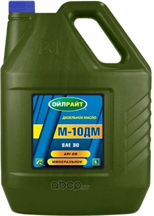 Масло моторное OILRIGHT М-10ДМ SAE30 минеральное 10 л купить 1 476 ₽