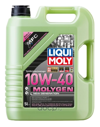 LiquiMoly НС-синт. мот.масло Molygen New Generation 10W-40 (5л) купить 6 301 ₽