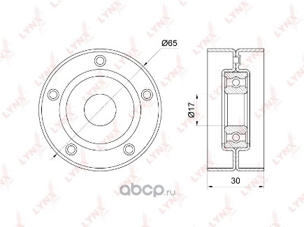 Ролик натяжной приводного ремня GM/MITSUBISHI/NISSAN/RENAULT/VOLVO D/TD LYNXauto купить 2 075 ₽