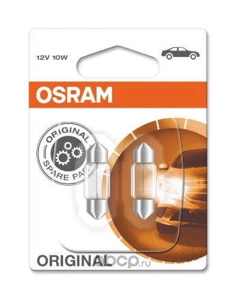 Лампа 12V C5W 10W SV8,5-8 OSRAM ORIGINAL LINE 2 шт. блистер купить 84 ₽