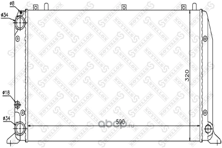 Радиатор системы охлаждения Audi 80 1.6-1.9TDi 86-96 STELLOX 10-25016-SX купить 2 761 ₽