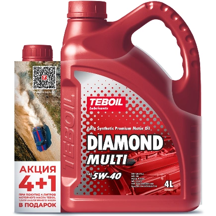 Масло моторное TEBOIL Diamond Multi 5W-40 синтетическое ПРОМО 4 л + 1 л купить 2 934 ₽