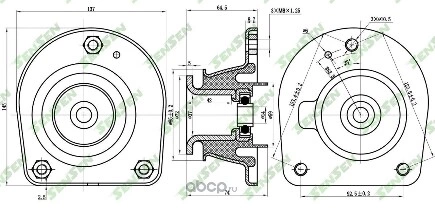 Опора переднего амортизатора R Fiat Doblo/Palio 96 SENSEN купить 1 355 ₽