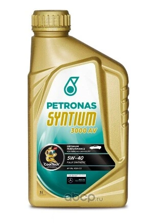 Масло моторное PETRONAS Syntium 3000 AV 5W-40 синтетическое 1 л 18281619 купить 1 333 ₽