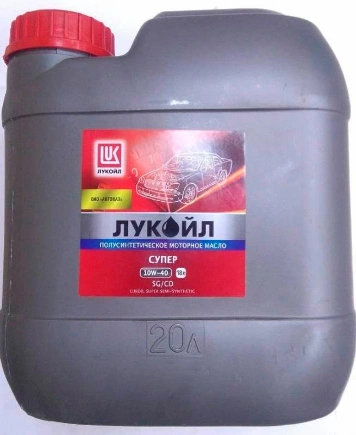 Масло моторное Лукойл Супер SG/CD 10W-40 полусинтетическое 20 л купить 5 140 ₽