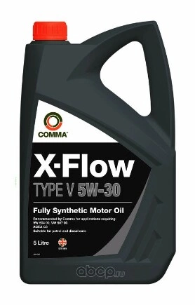 Масло моторное COMMA X-FLOW TYPE V 5W-30 синтетика 5 л купить 4 502 ₽