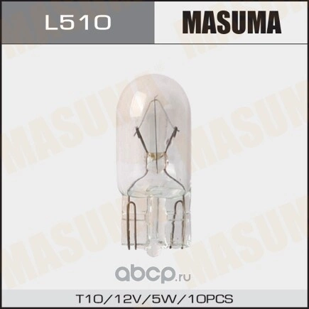 Лампа 12V T10 5W MASUMA 10 шт. картон купить 24 ₽