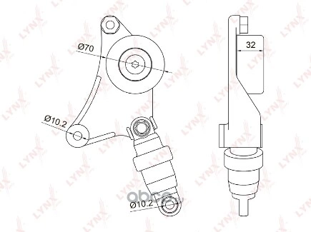 Ролик натяжителя приводного ремня LYNXauto купить 8 630 ₽