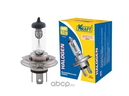 Лампа 24V H4 75/70W P43t KRAFT 1 шт. картон купить 347 ₽