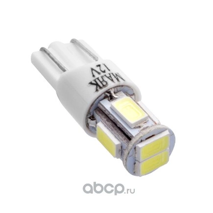 Лампа светодиодная 12V T10 10W W2,1x9,5d Маяк Ультра 180° WHITE 2 шт. блистер купить 172 ₽