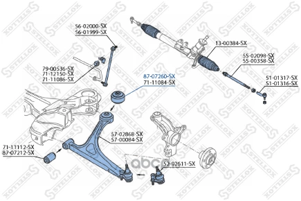 Сайлентблок рычага зад. Audi A3/TT, VW Golf 98> STELLOX купить 286 ₽